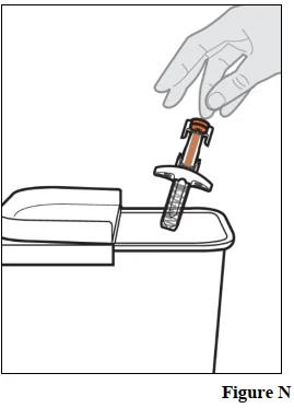 A hand holding a syringe into a toilet

Description automatically generated