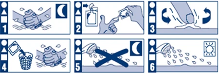 A close-up of instructions for washing hands

Description automatically generated
