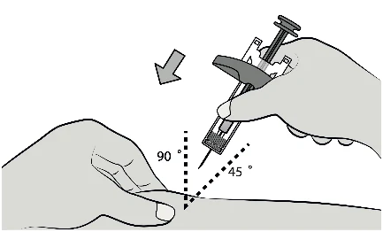 Description : A drawing of a person's hand with a syringe

Description automatically generated