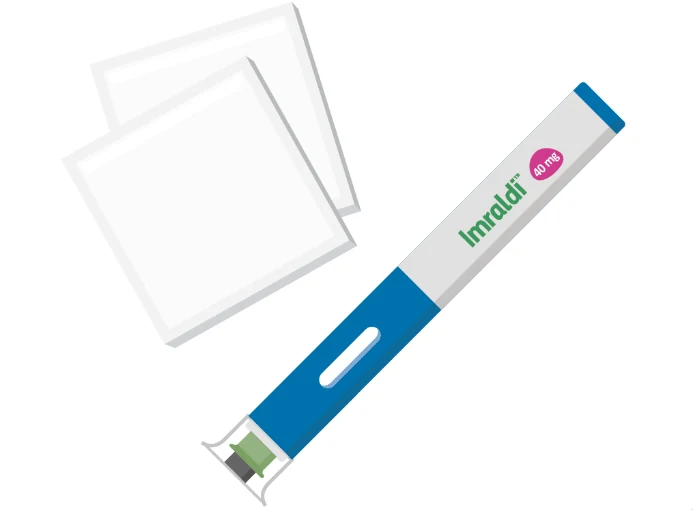 A blue and white pen with green handle and white square papers

Description automatically generated